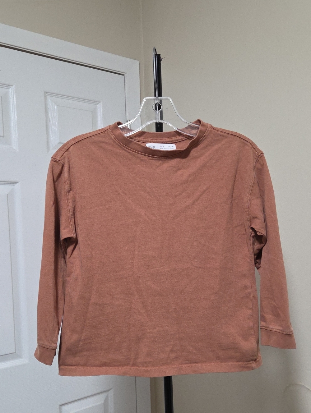 Zara Kids Long-Sleeve Tee - Terracotta Brown
